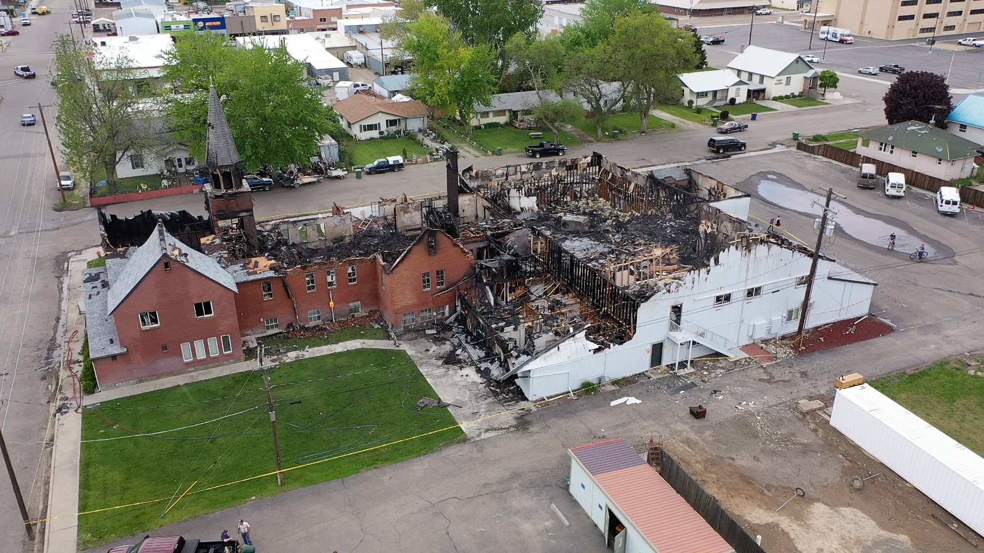 Fire burns church in New Plymouth, polling station moved