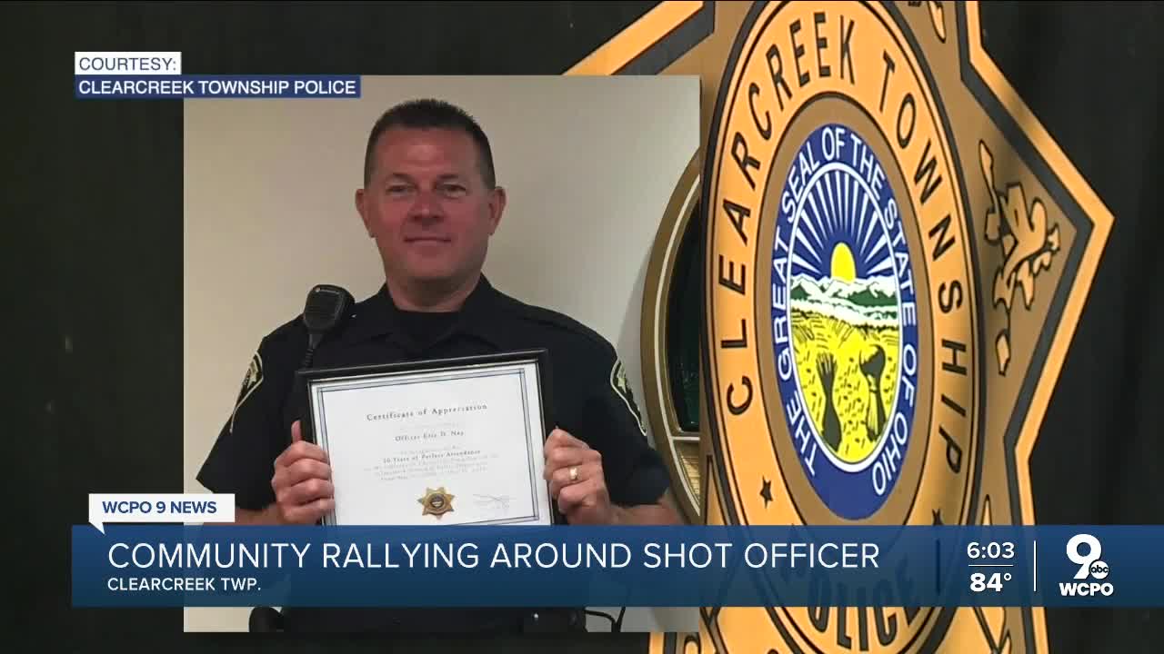 Clearcreek Township community shows support after officer is shot