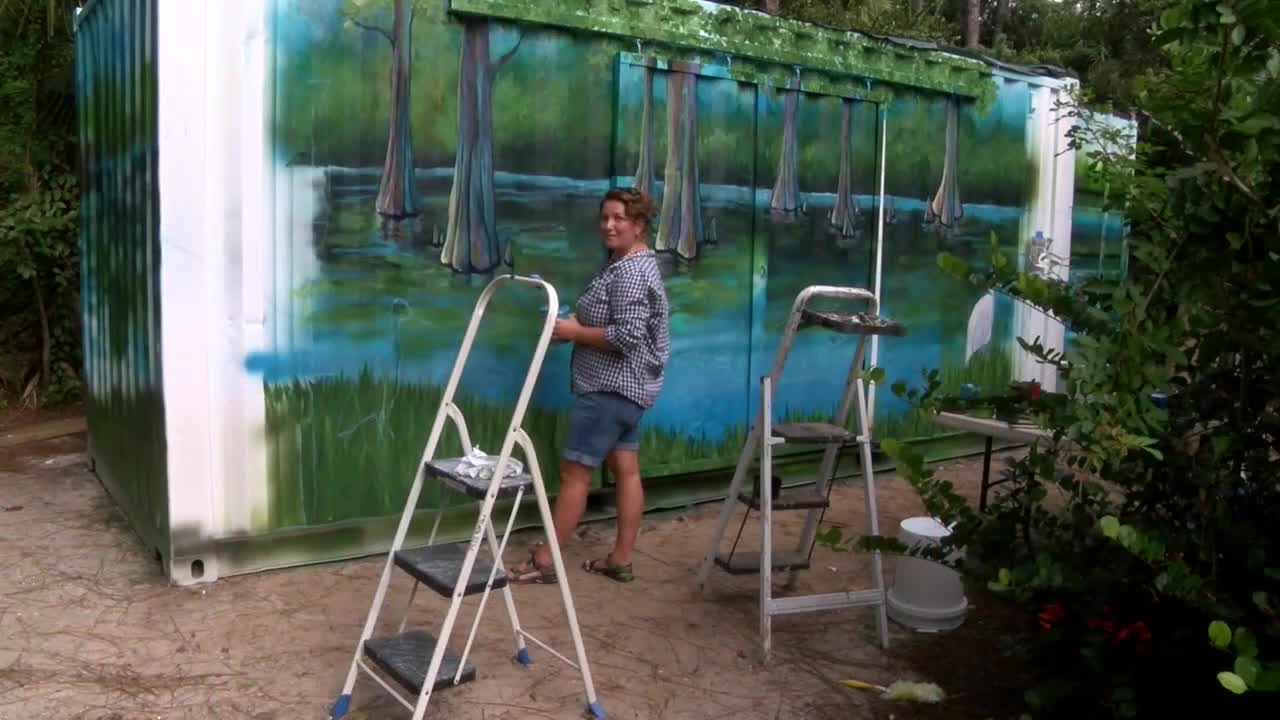 This Jupiter store is inside a shipping container