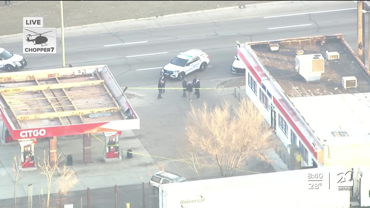 Officer shoots, injures 'heavily armed' man at Detroit gas station