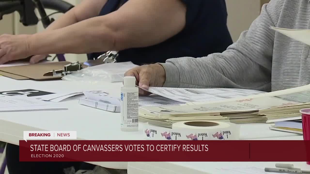 WATCH Michigan Board of State Canvassers certifies election results