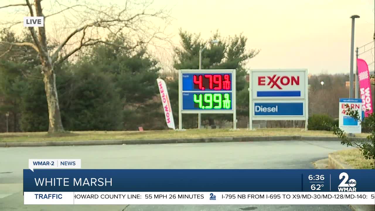 Maryland gas prices for a gallon of regular surpasses 4 overnight