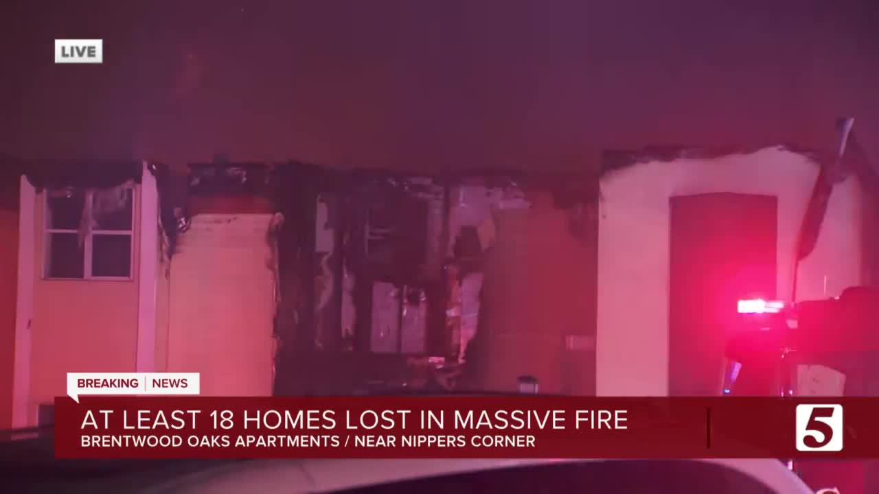 Large fire destroys Nashville apartment building