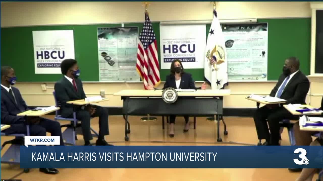 Vice President Kamala Harris visits Hampton University