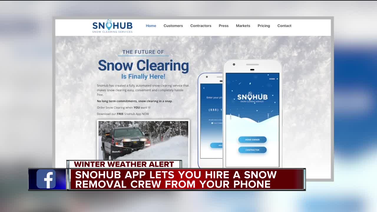 Snow removal app expects big business ahead of heavy snowfall
