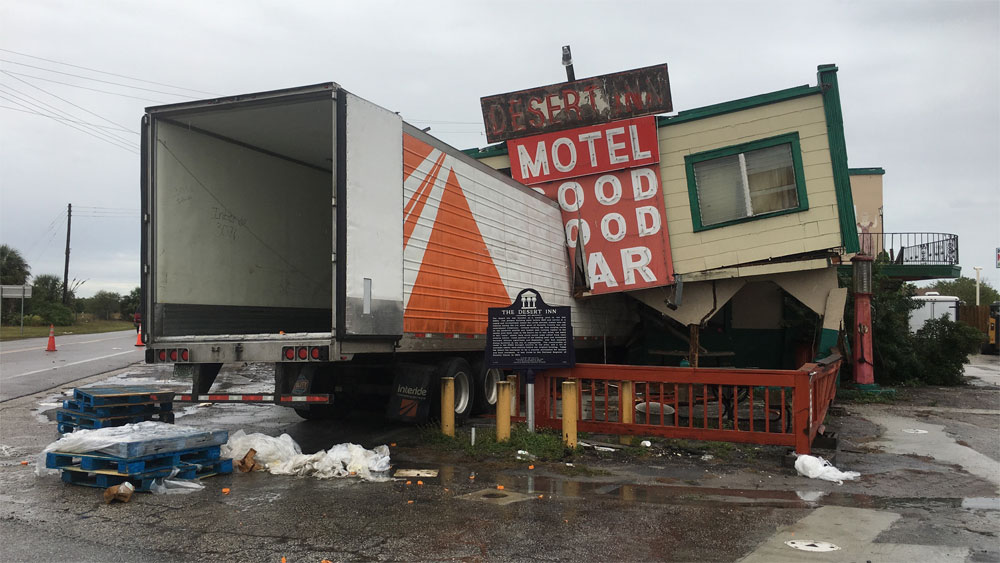 Tractortrailer crashes into historic Yeehaw Junction inn