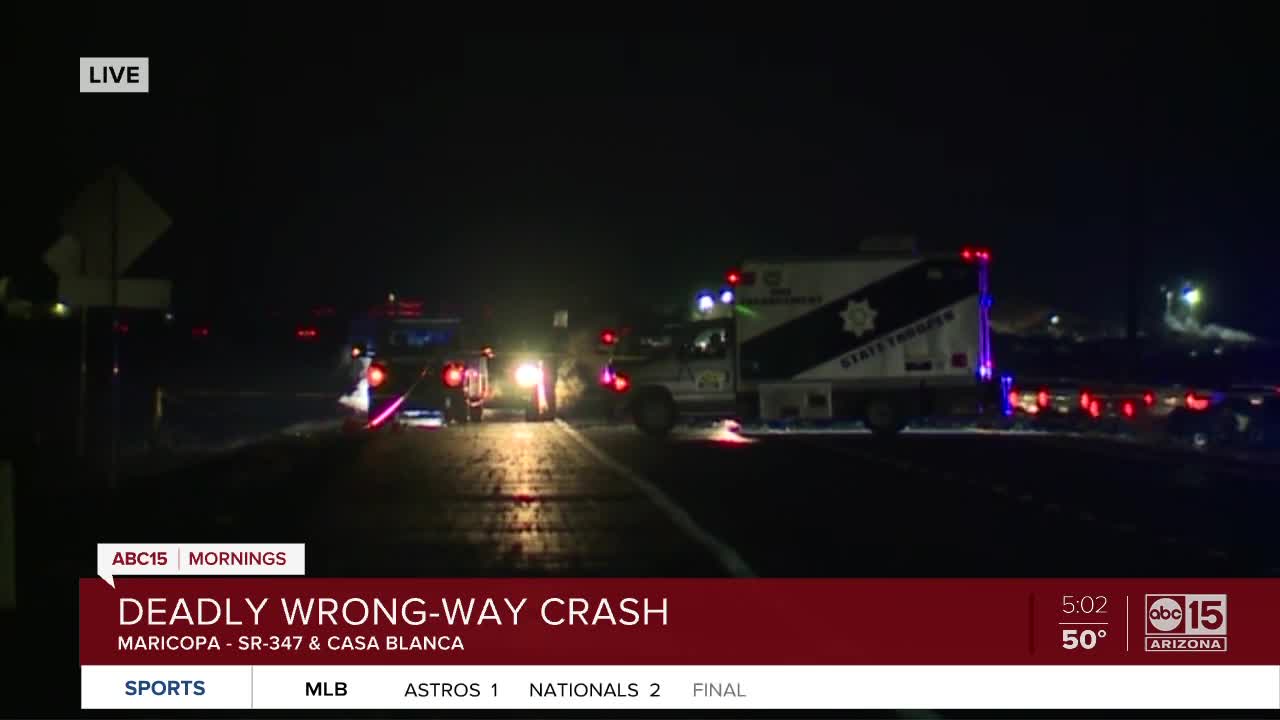 Wrongway driver causes deadly crash near Maricopa