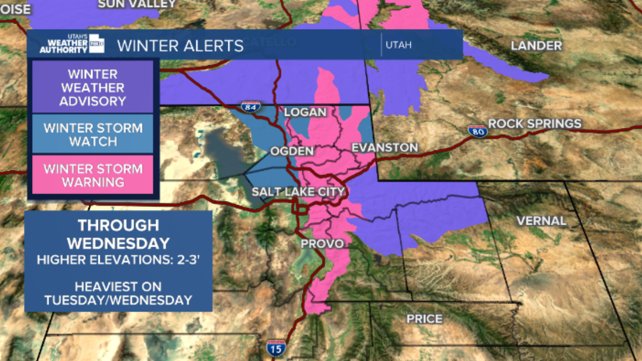 Steady snow expected across northern Utah through midweek - Vimarsana News
