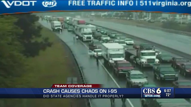 All lanes back open after tanker truck overturns on I-95