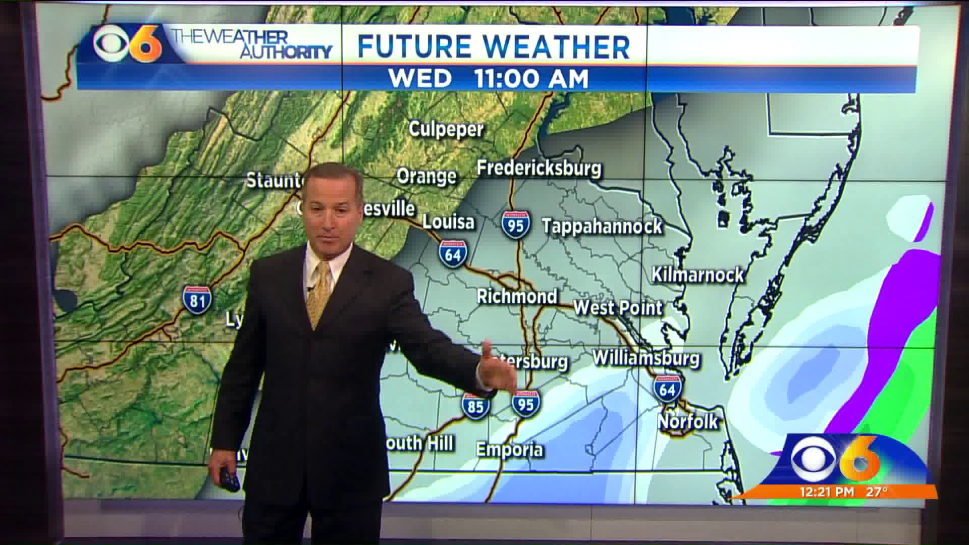 Snowfall expected Wednesday in Virginia