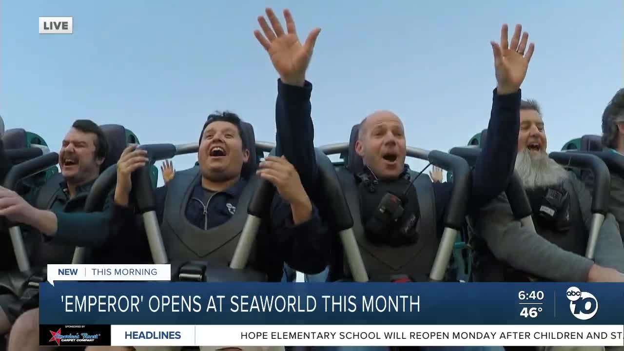 Behold, the 'Emperor': SeaWorld debuts new roller coaster