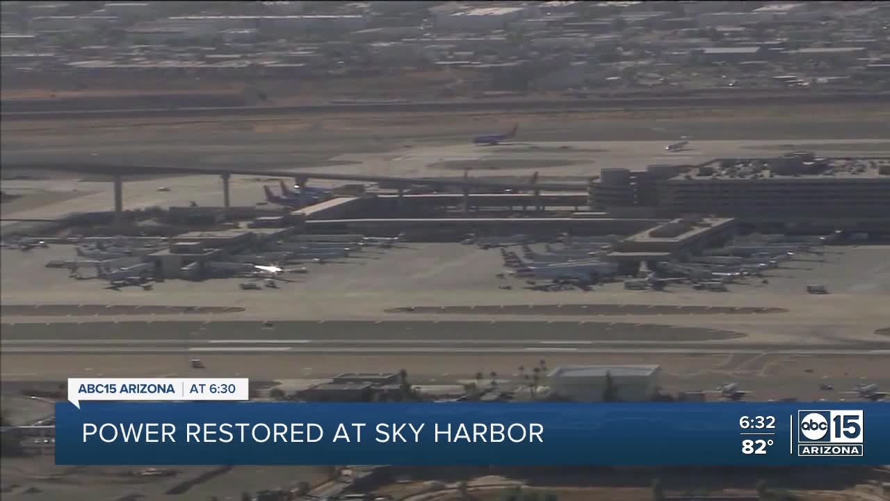 Power restored at Sky Harbor airport after six-hour outage