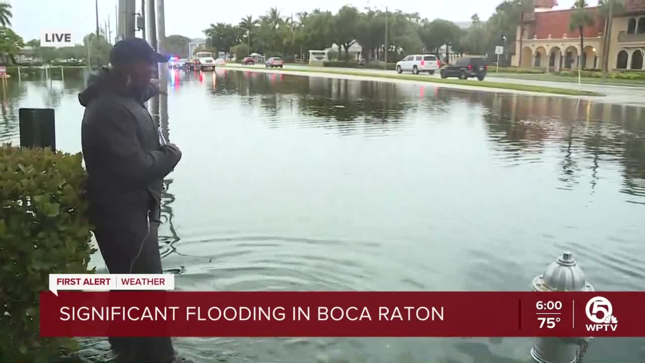 Significant flooding in Boca Raton, funnel cloud spotted