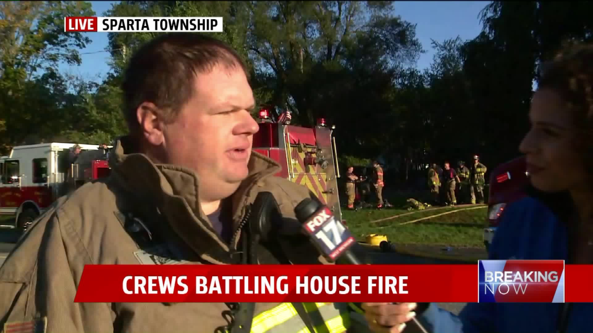 Large house fire breaks out in Sparta Township