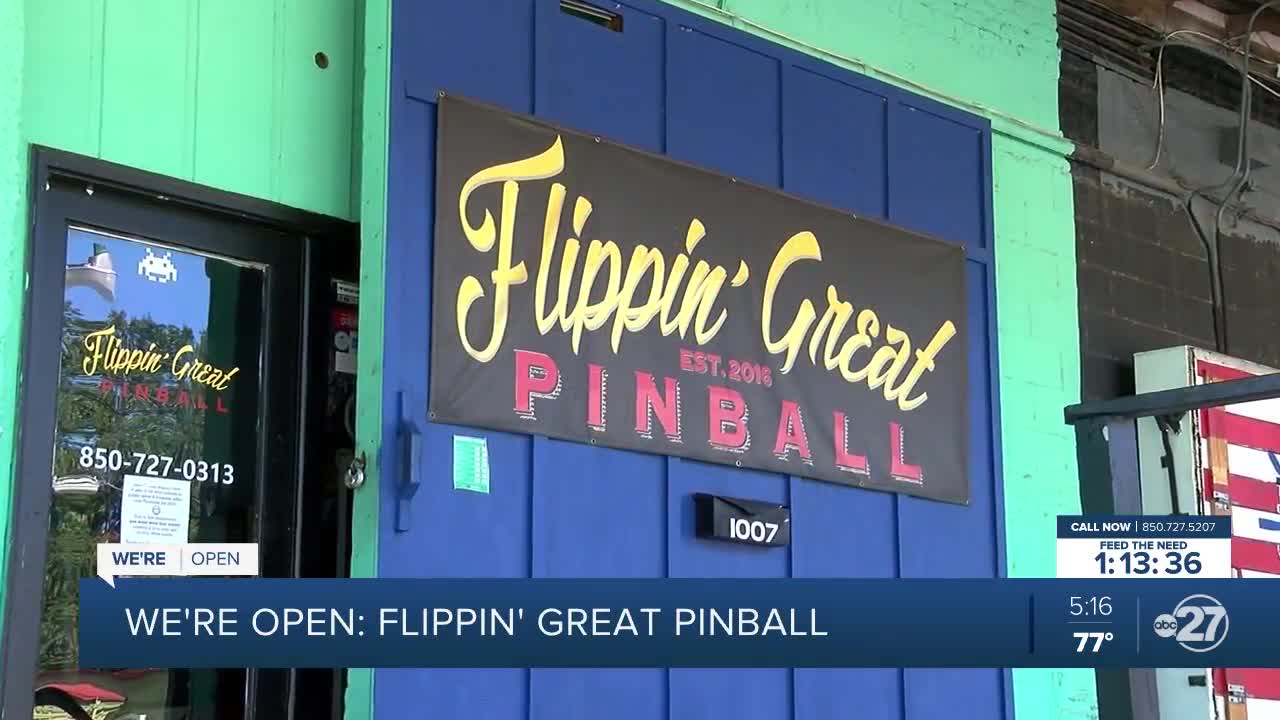 We're Open, Tallahassee Flippin' Great Pinball arcade offering