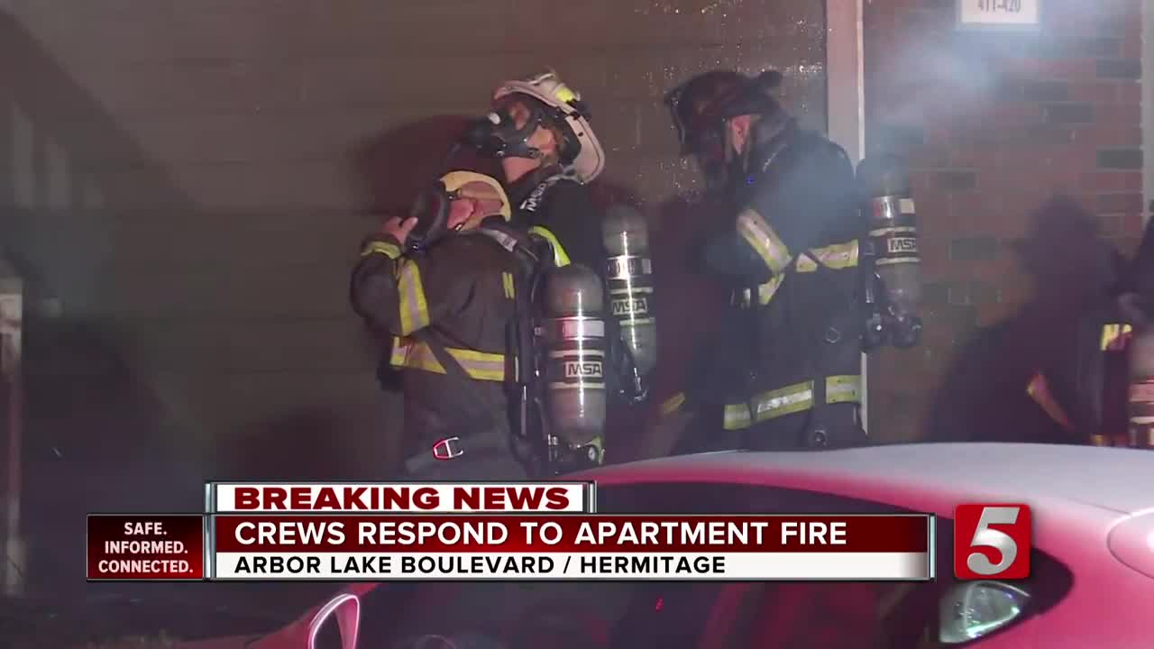 Large fire breaks out at Hermitage apartment complex