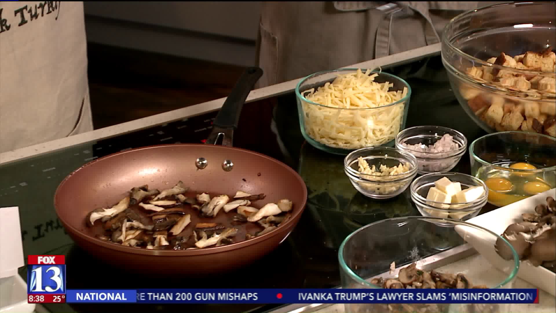 Wild Mushroom and Gruyere Asiago Cheese Crouton Stuffing