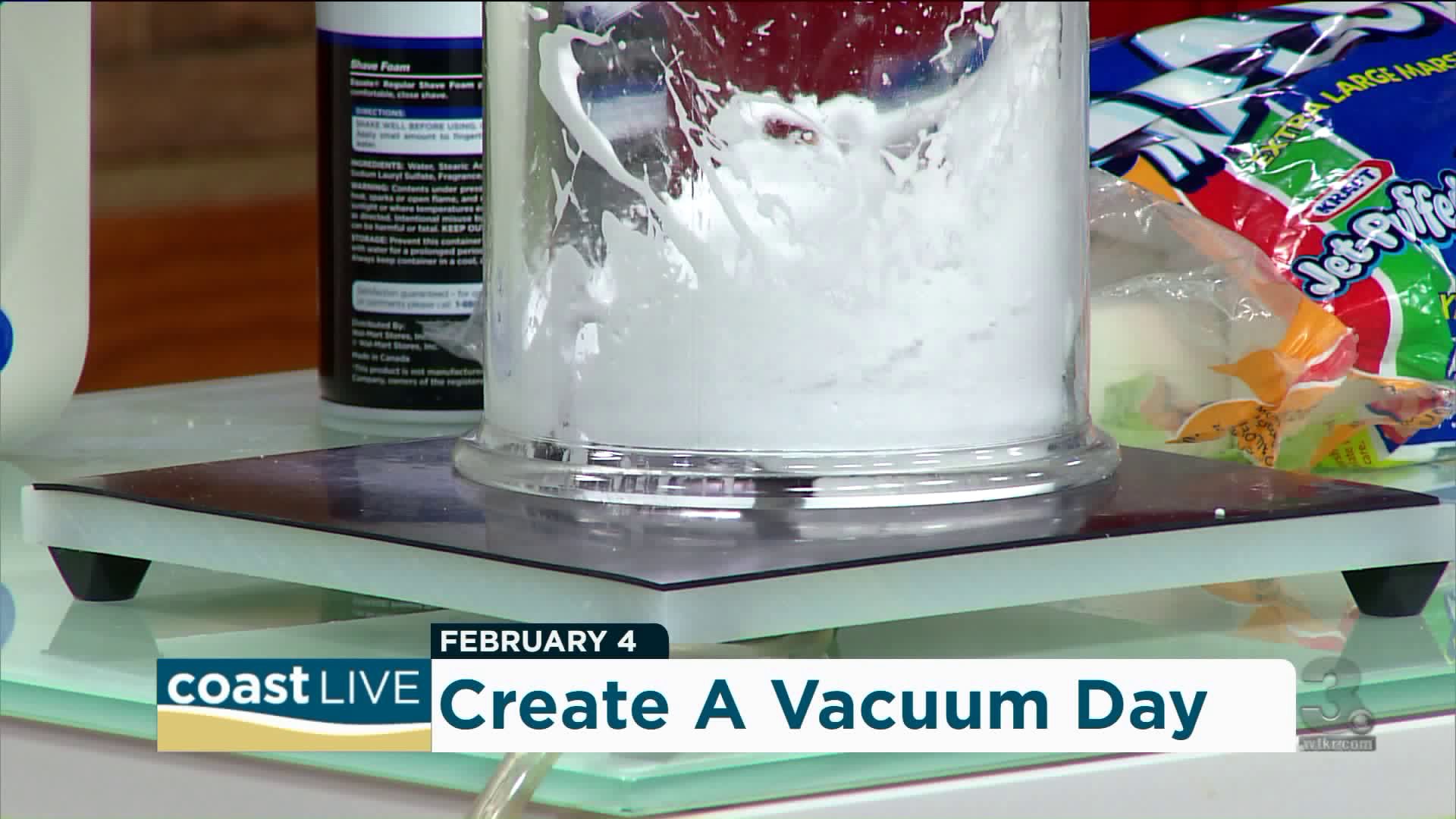 We vacuum pack Cheryl for Create a Vacuum Day on Coast Live