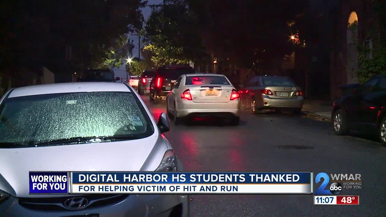 Digital Harbor HS students thanked for reporting hit and run
