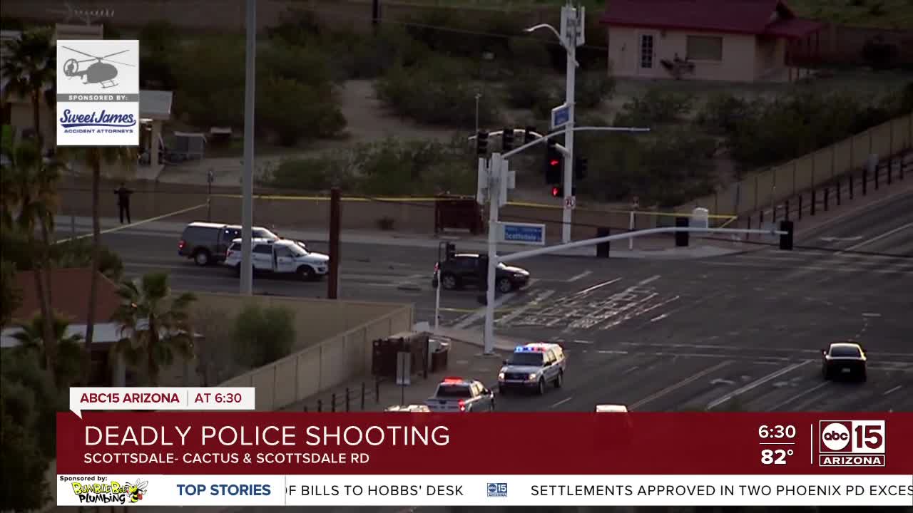 Man dead after shooting involving Scottsdale PD near Scottsdale Rd and