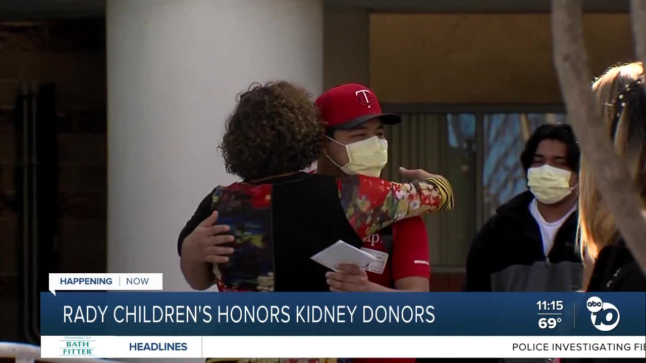 Rady Children S Honors Kidney Donors