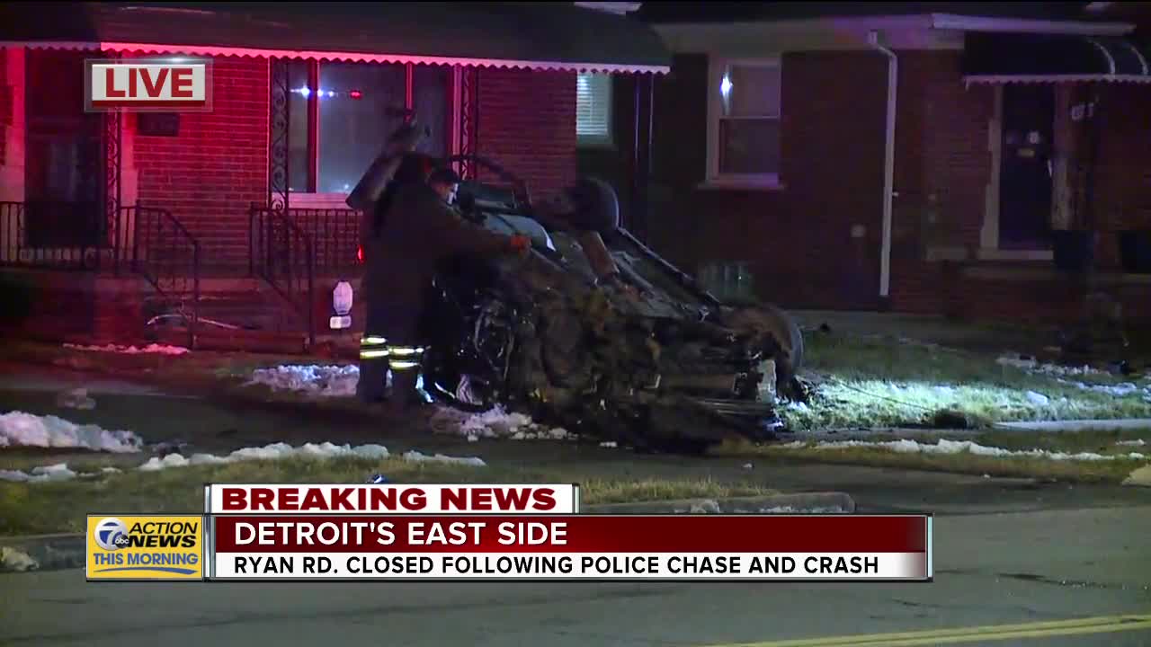 2 suspects hurt after police chase from Ferndale to Detroit ends with
