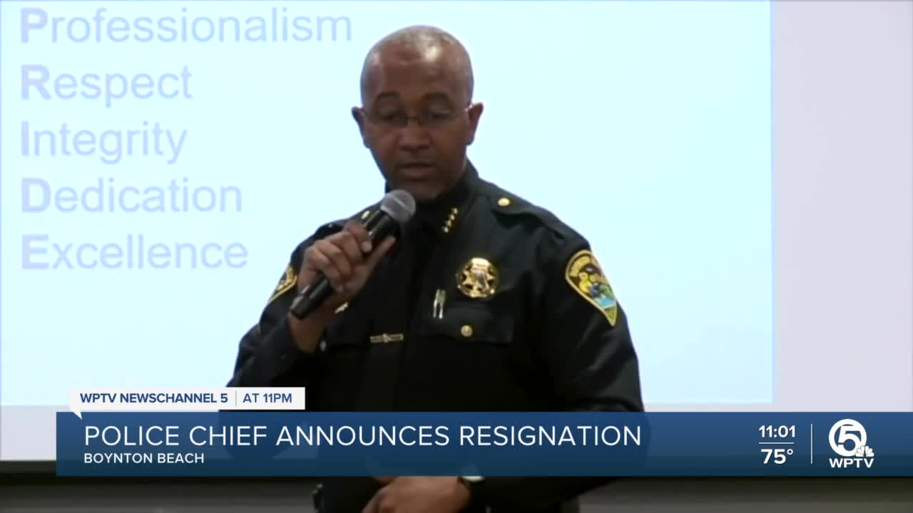 Boynton Beach police chief announces resignation