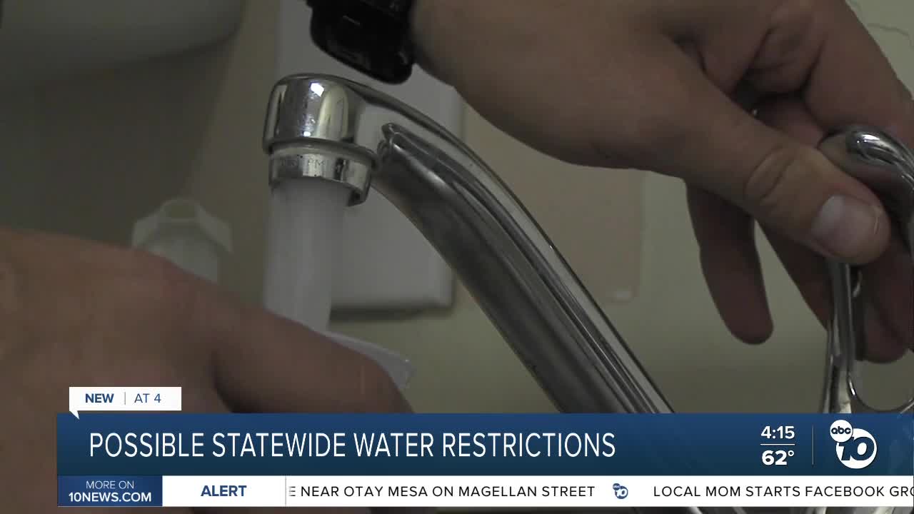 Governor suggests possible water restrictions for California