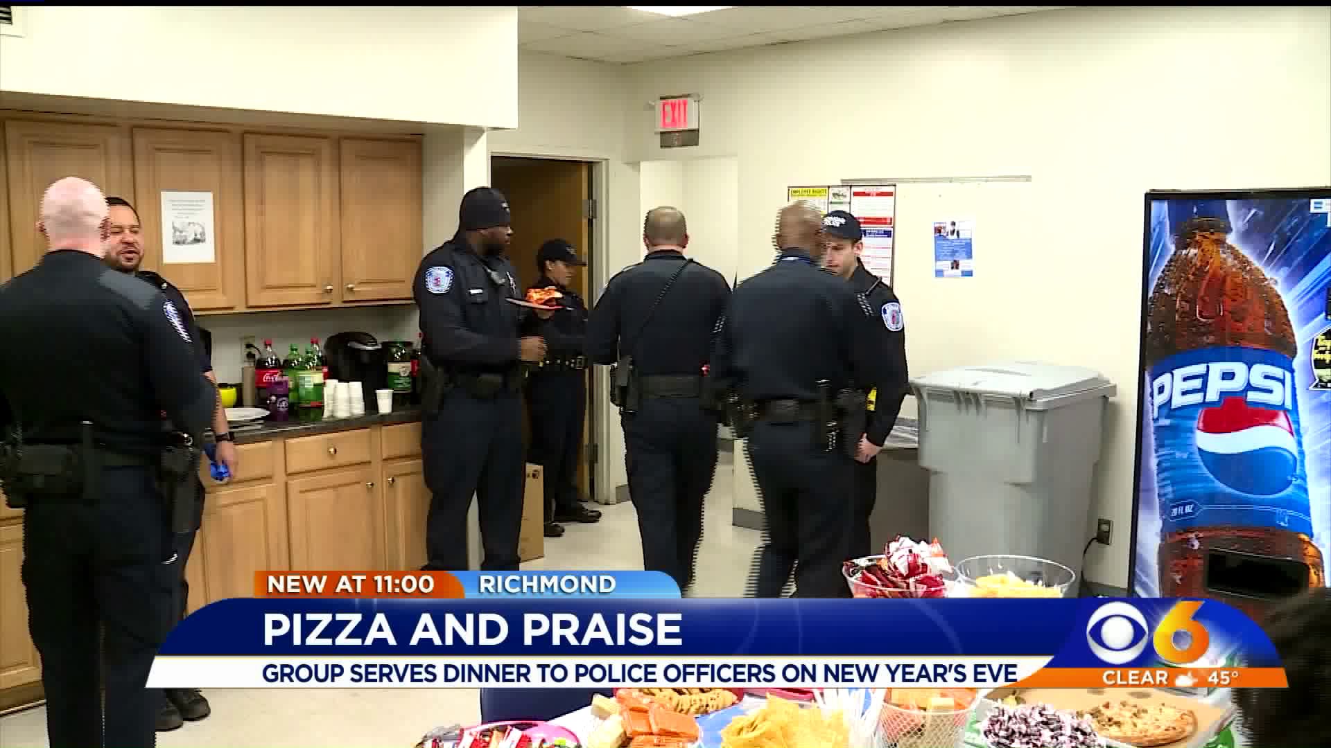 Grateful residents throw pizza party for Richmond Police officers