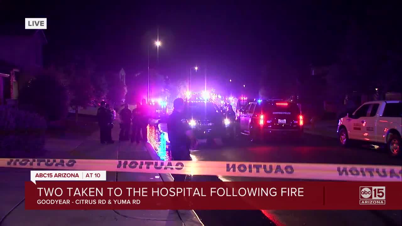 FD Two injured in Goodyear house fire