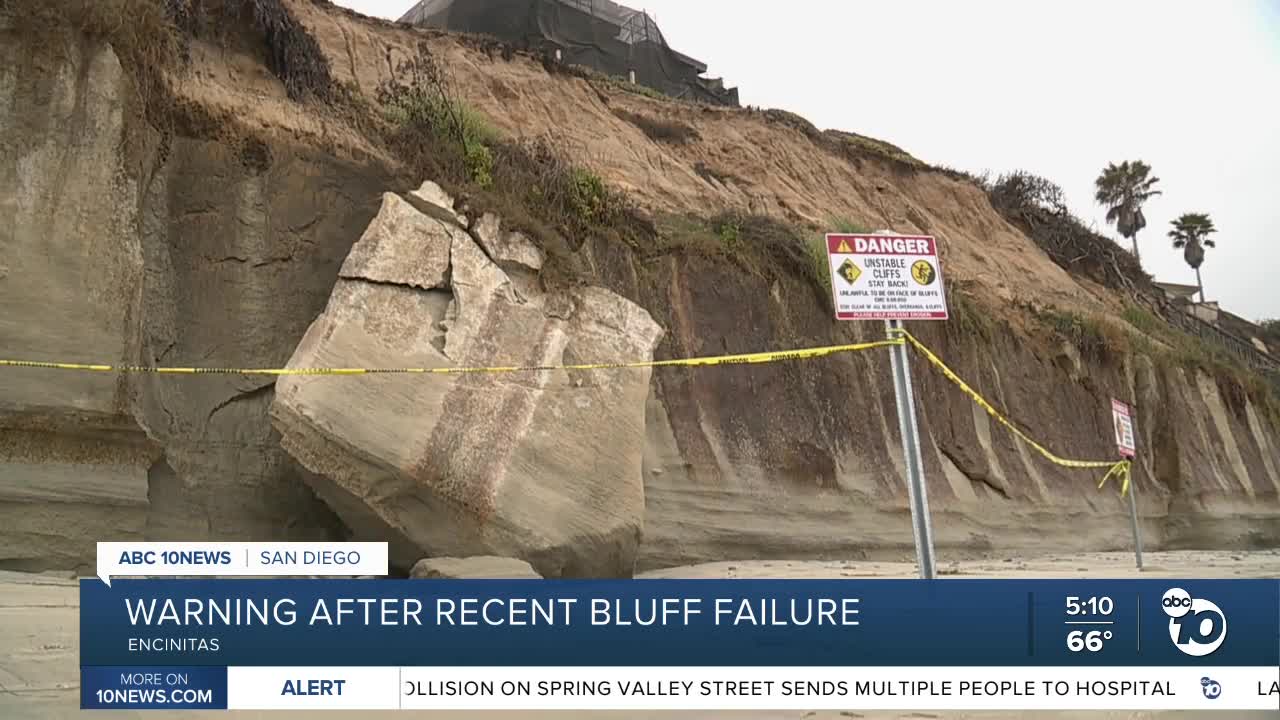 Lifeguards Caution Visitors After Bluff Collapse