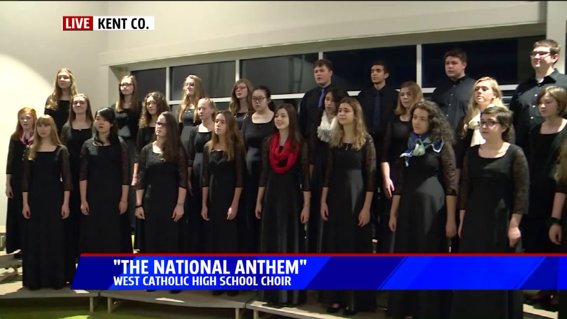 West Catholic High School choir performs for Veterans Day
