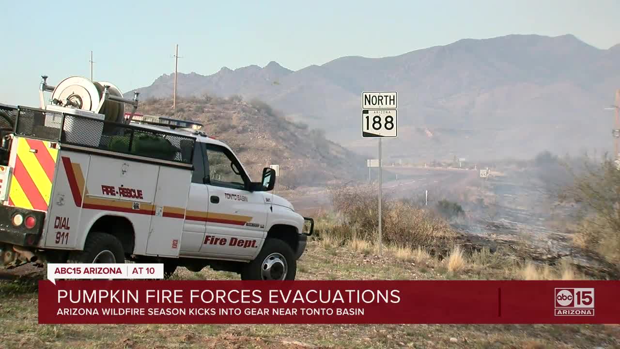 Punkin Fire forces evacuations near Tonto Basin