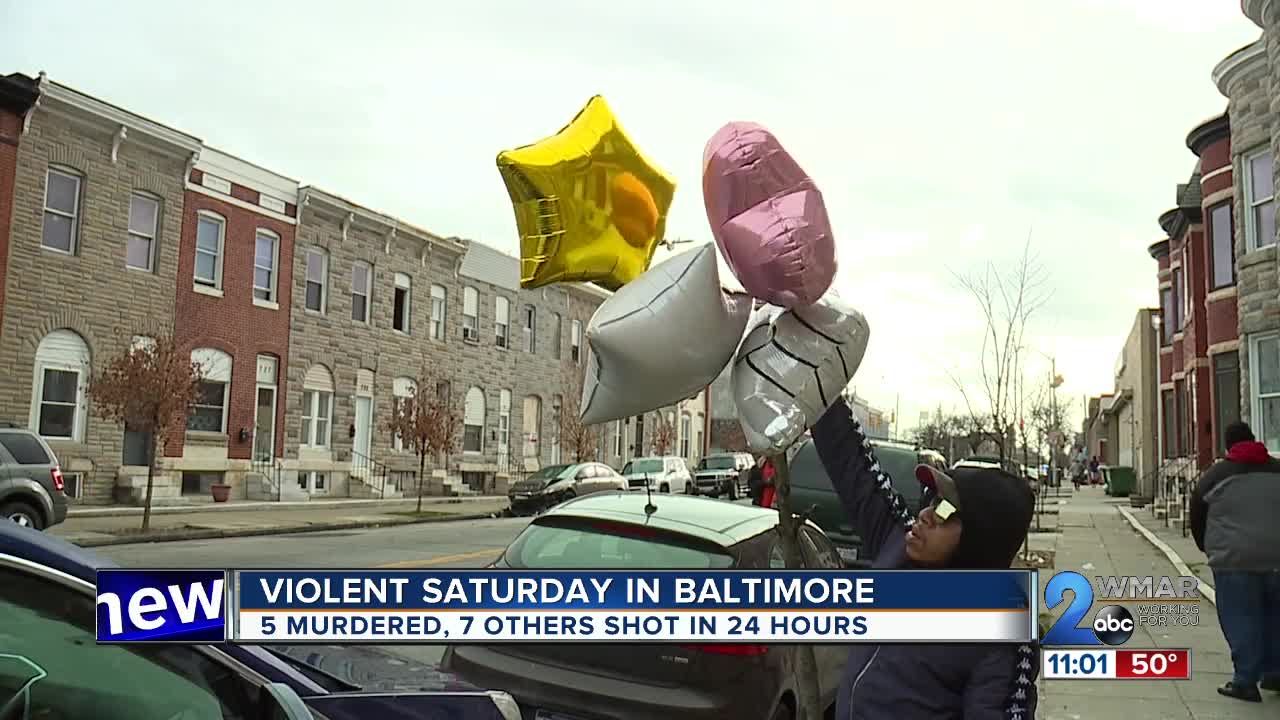 Five dead, ten hurt in nine weekend shootings in Baltimore