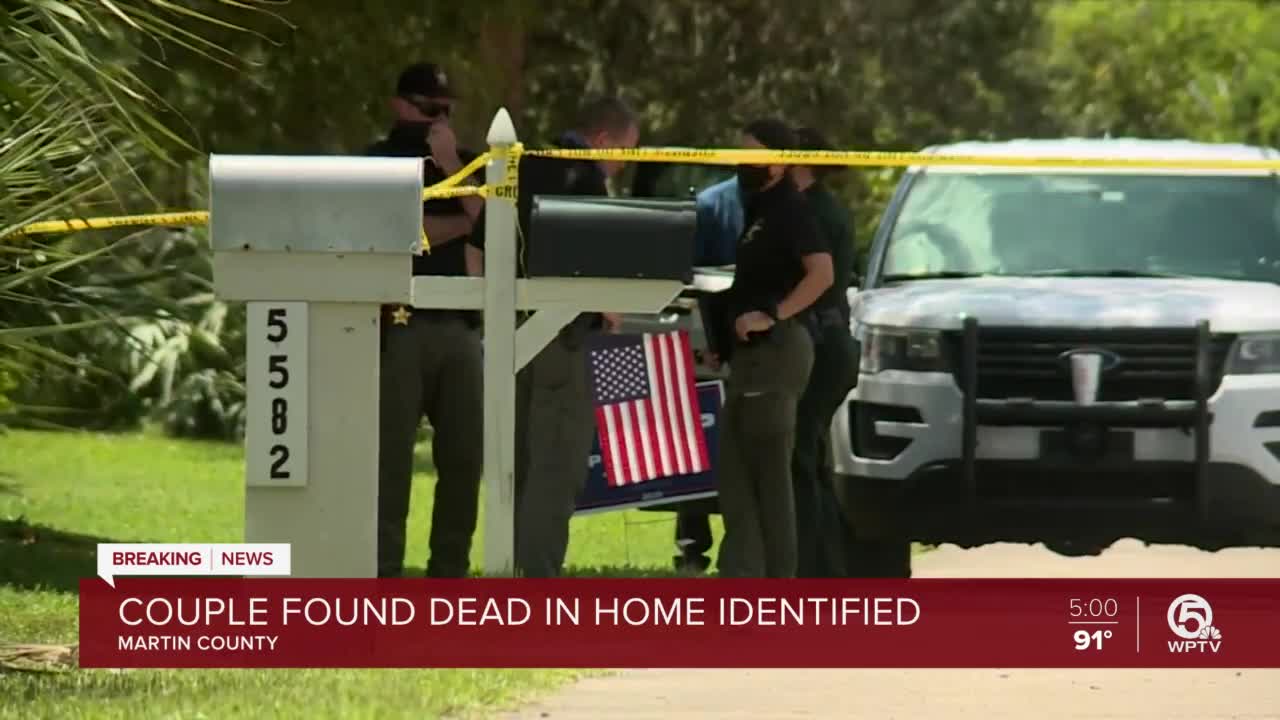 Elderly couple found dead inside Martin County home