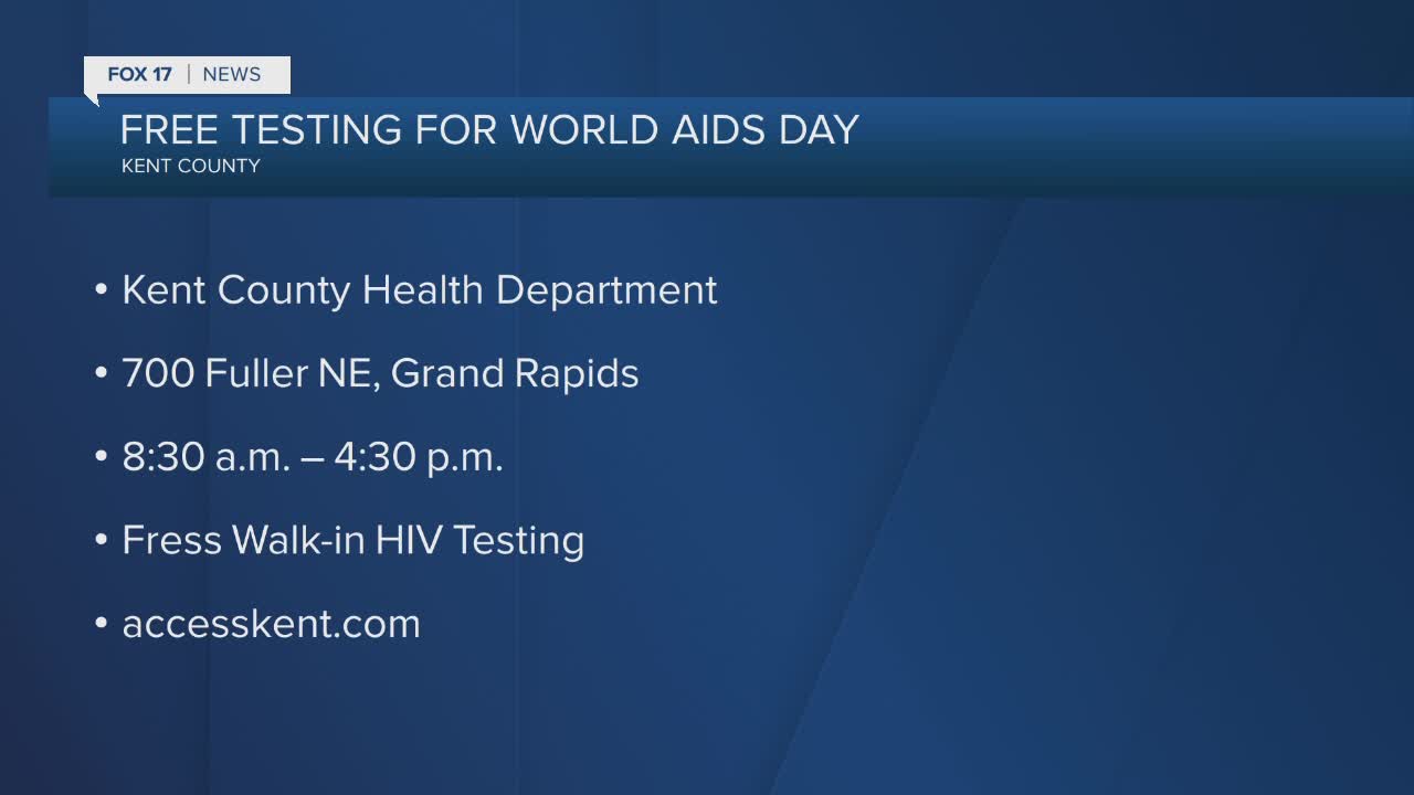 Kent County Health Department offers free HIV testing for World AIDS Day