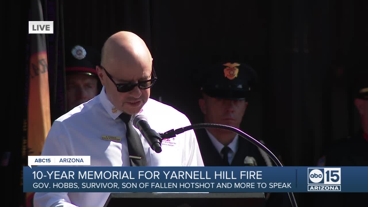 Memorial held to remember the victims of the Yarnell Hill Fire