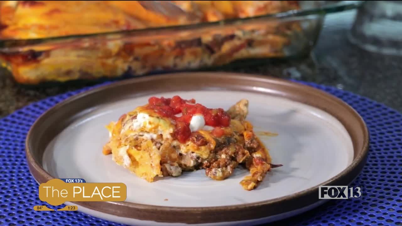 Beef and Bean Enchilada Casserole recipe