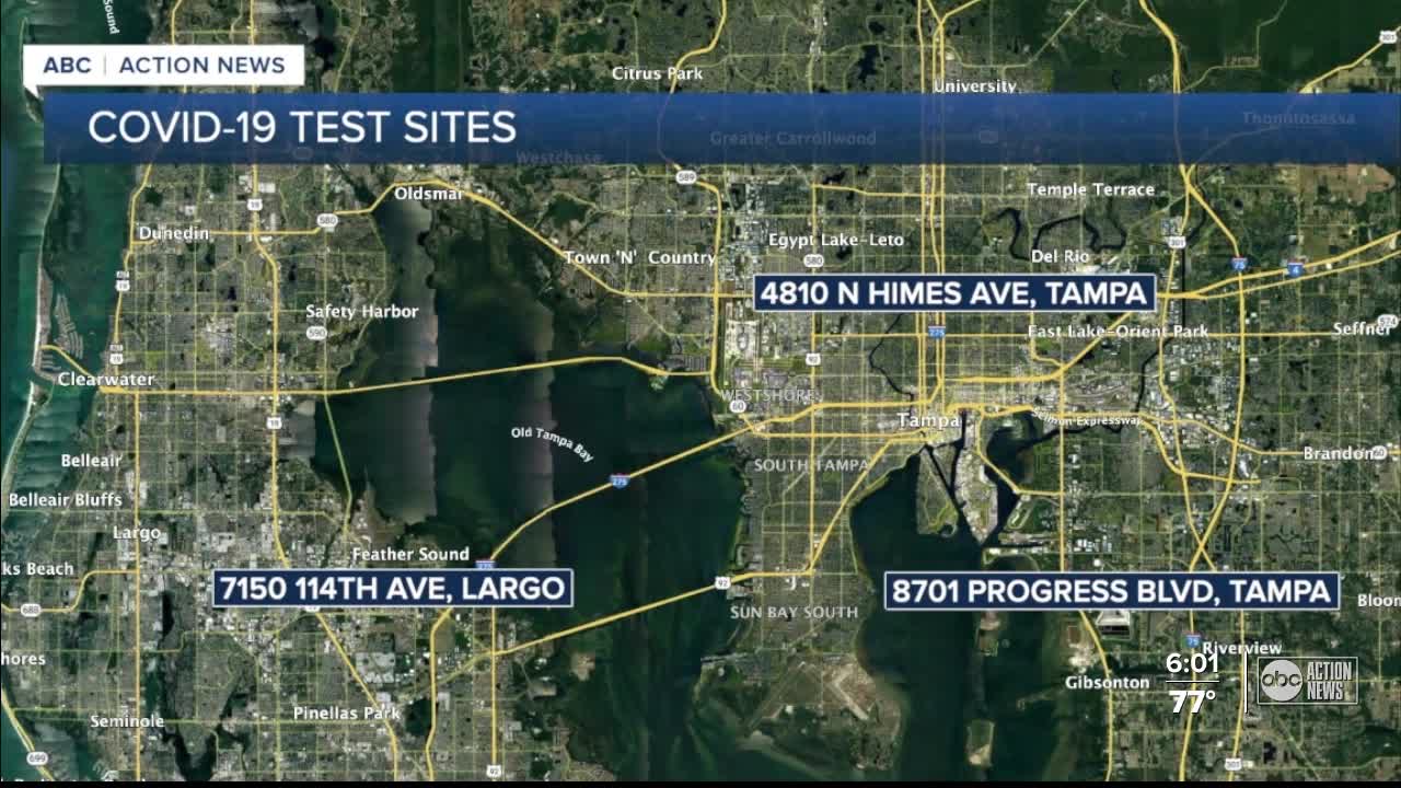 New COVID19 testing sites open across Tampa Bay