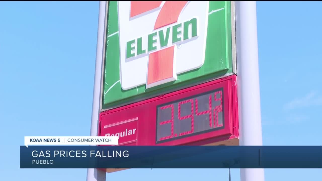 Gas prices in Pueblo falling below 4.00 a gallon