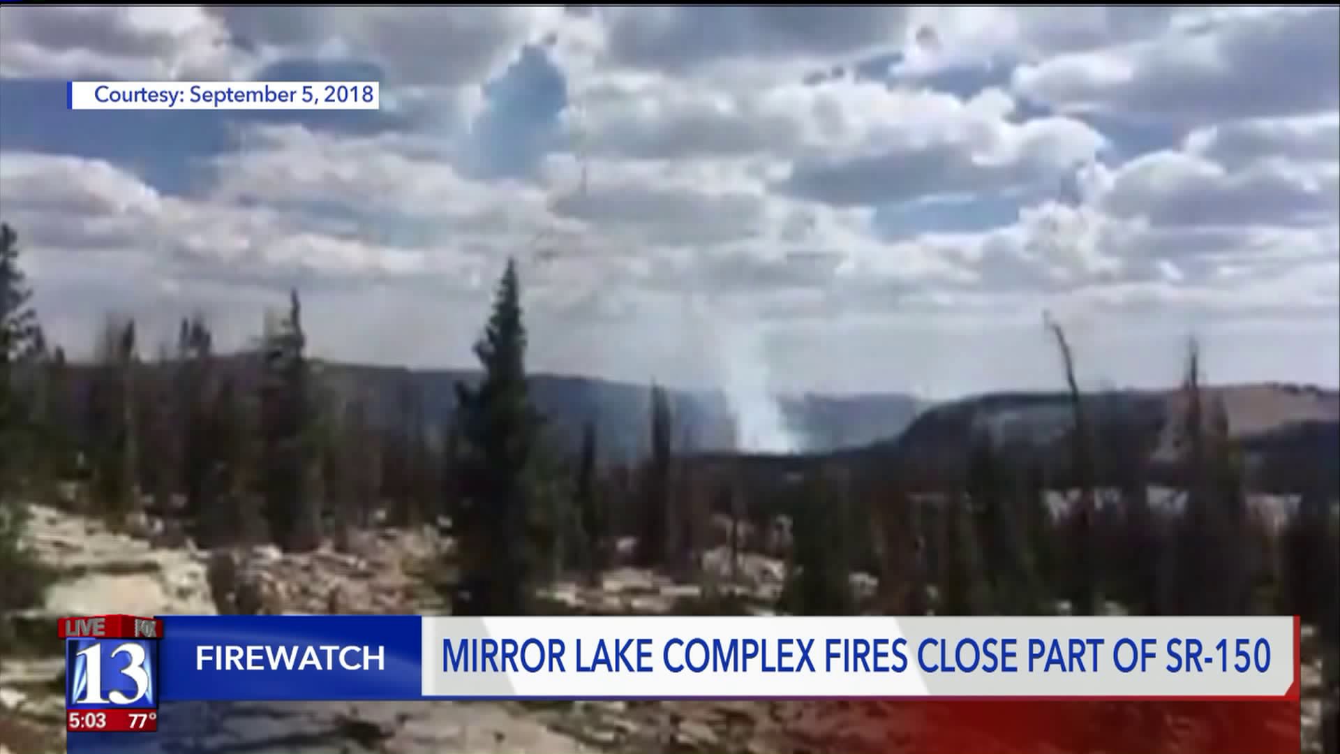 Stretch of Mirror Lake Highway closed due to activity with nearby