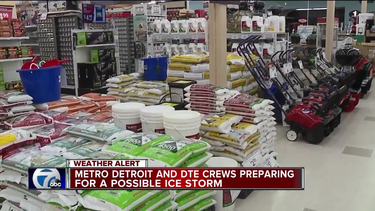 DTE preps for ice storm as power outages are likely