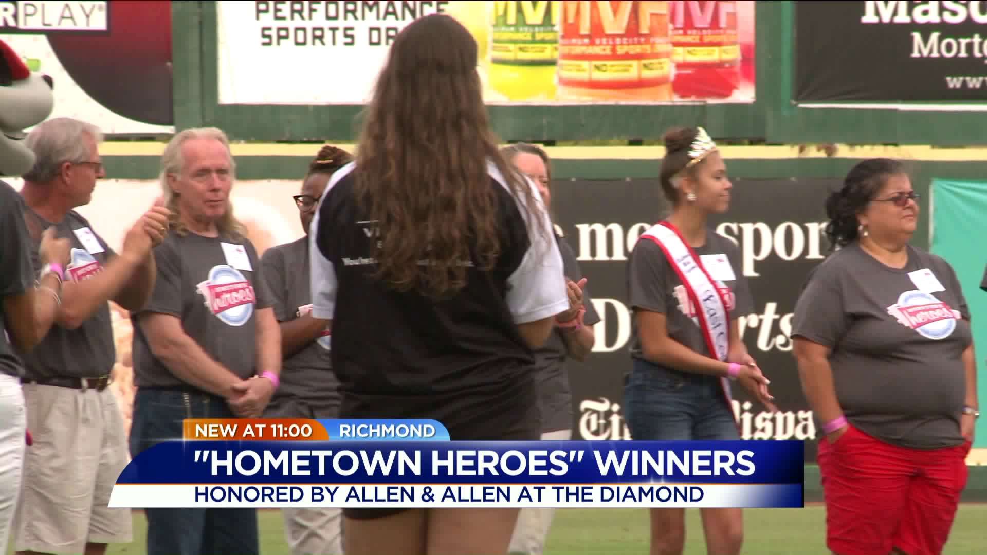 Allen & Allen honors ‘Hometown Heroes’ winners at Flying Squirrels game