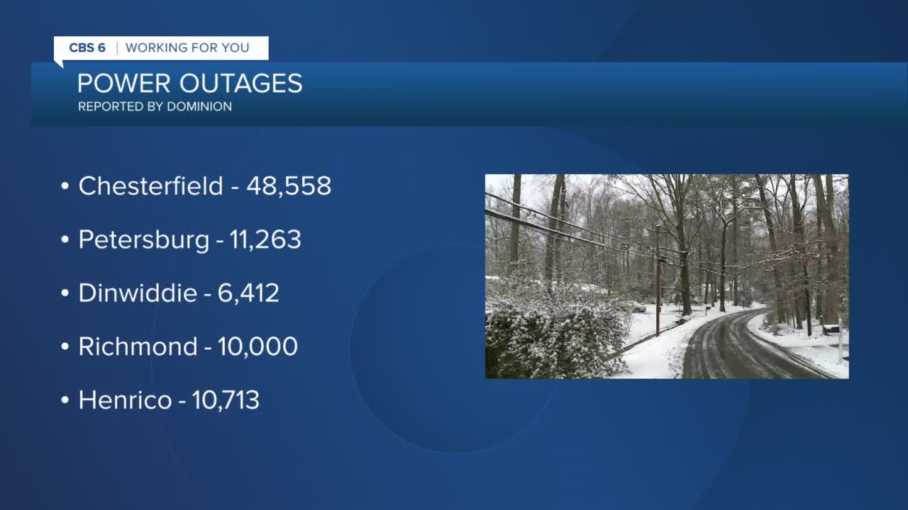 Virginia Power Outages Ice storm knocks out power to 8,900+ Dominion