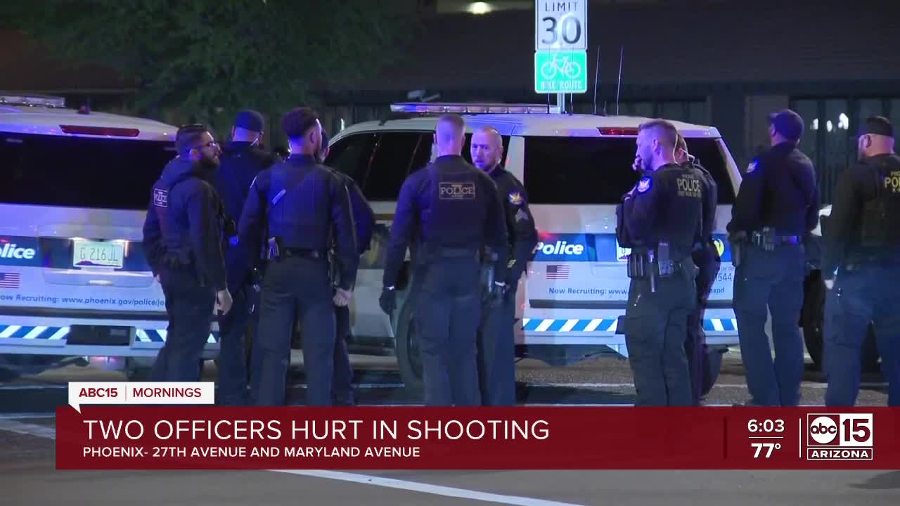 Suspect arrested after two Phoenix officers injured in Sunday shooting
