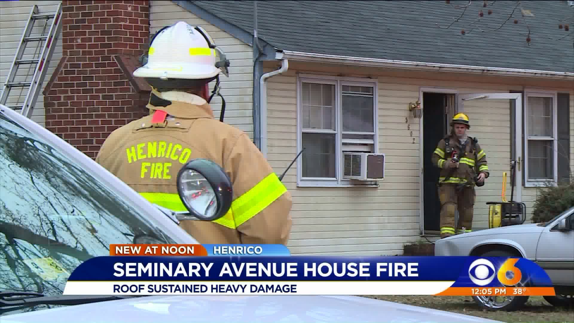 Firefighters battle Seminary Avenue house fire
