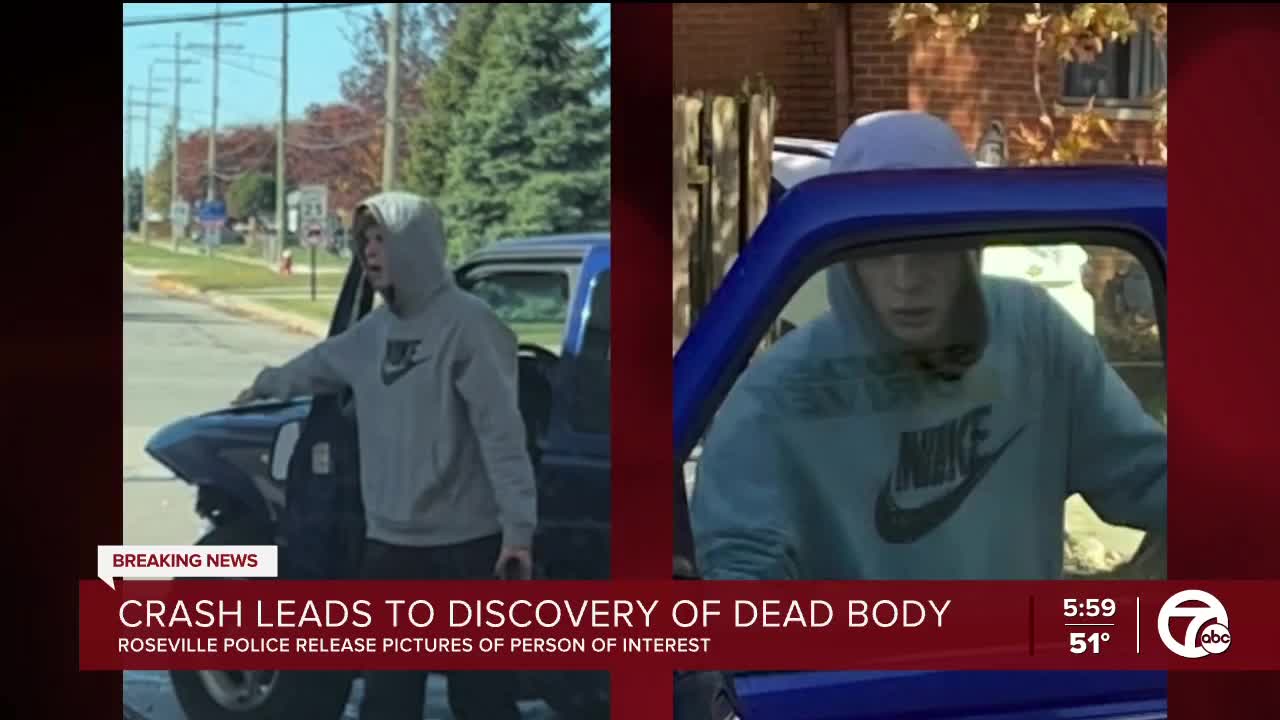 Roseville crash leads to discovery of body in truck; suspect runs from